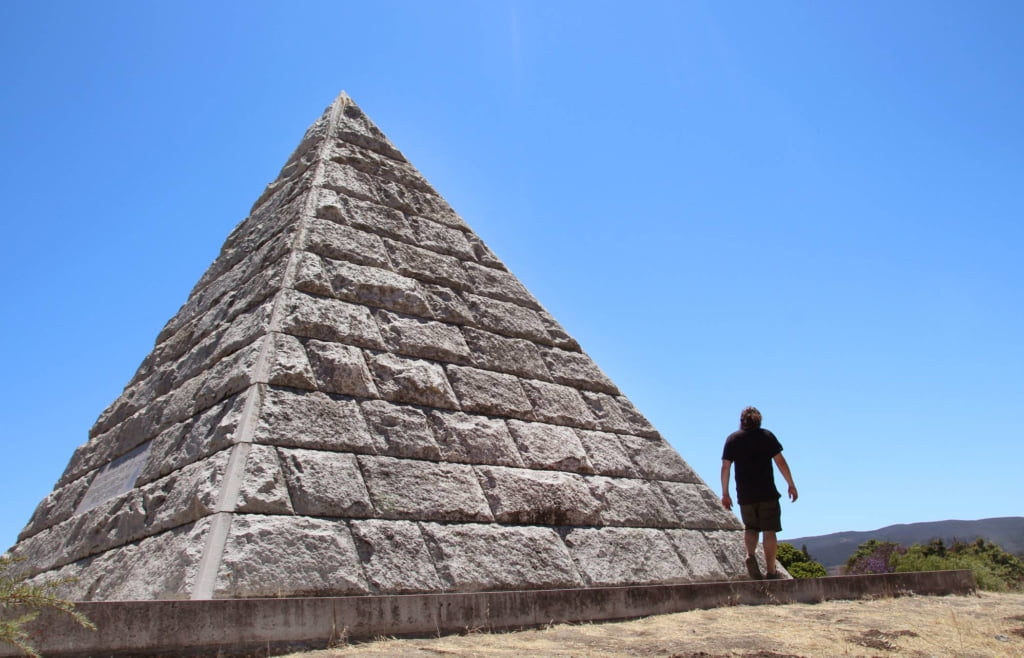 The Dorn Pyramid has towered over the Oddfellows Cemetery for over 100 years now as a masonic symbol for the remains of a mother and child.